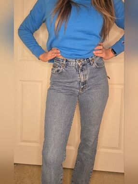 Vintage Calvin Klein Jeans High Rise Straight Leg Light Wash Denim Size 8 USA